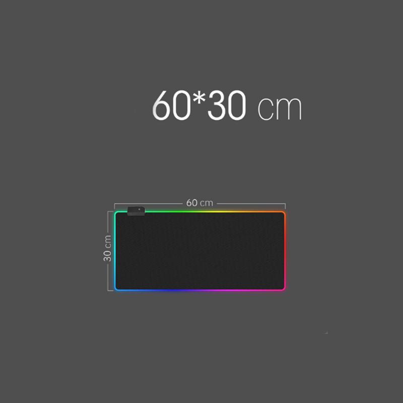 Светодиодная подставка под мышь RGB Чехол для клавиатуры Настольный коврик Цветная поверхность Черная подставка под мышь Водонепроницаемый Различные размеры Мировой Компьютерный Геймер