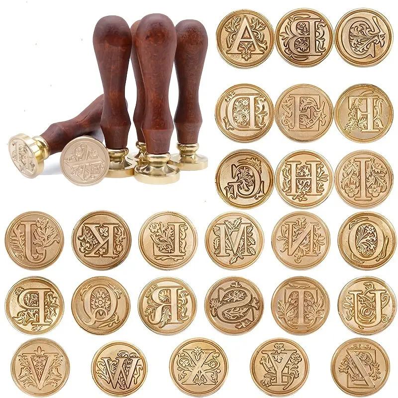 Набор ретро-штампов из сургуча - силиконовые штампы с логотипами для скрапбукинга, свадеб, мыловарения и многого другого - идеально подходит для заглавных букв