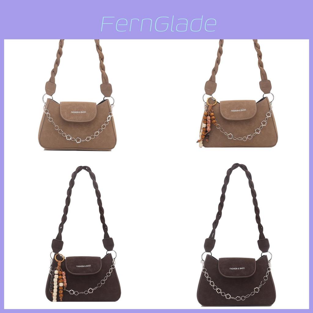 Street Style Small Chain Shoulder Bag With Magnet Closure For Daily Use