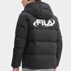 Fila Оригинальная Модная Повседневная Универсальная Съемный Капюшон Теплая Пуховая Куртка Мужская Куртка Черная F11U449902FBK