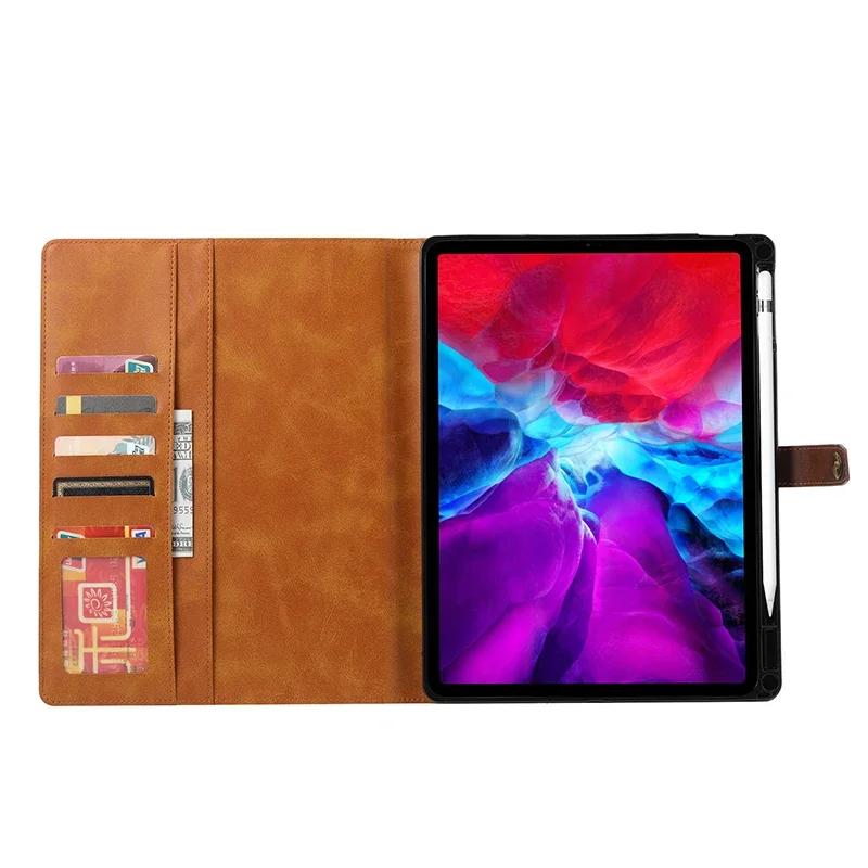 Роскошный кожаный чехол-книжка с откидной крышкой для iPad Pro 13 Pro 11 Air 11 Air 13 2024 Mini 7 6 Pro 12.9 Air 4 10.9 с отделениями для карт, кошельком, подставкой