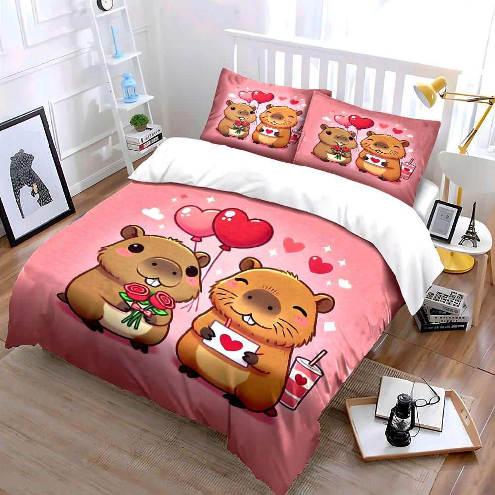"Valentine's Day Gift Set" Bedding Set with 1 Duvet Cover 2 Pillowcases Single Double King Queen, Gift