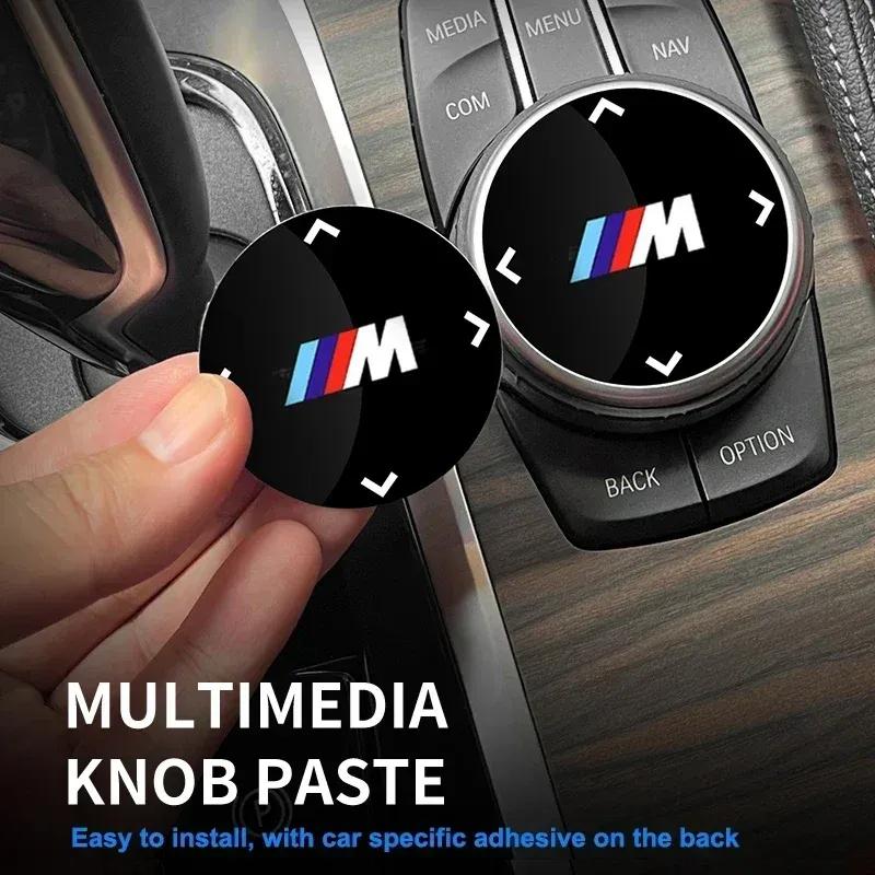 -Наклейка-крышка кнопки мультимедийной ручки автомобиля для BMW 3 5 Серии X3 X4 X5 X7 G01 G02 G05 G06 G07 F10 F30 G11 F15 3GT G20 G30 6GT G32