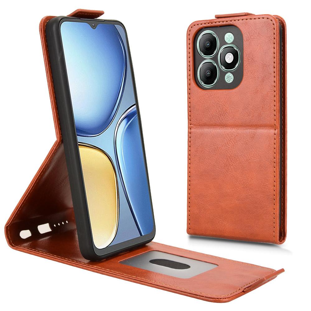 Для itel A90 4G Чехол-подставка Магнитная застежка Вертикальный откидной кожаный чехол для телефона с держателем для карт