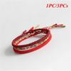 1PC/3PCs Handmade Weave Jewelry Red Rope Weave Bangle Tibetan Buddhist Knots Bracelet