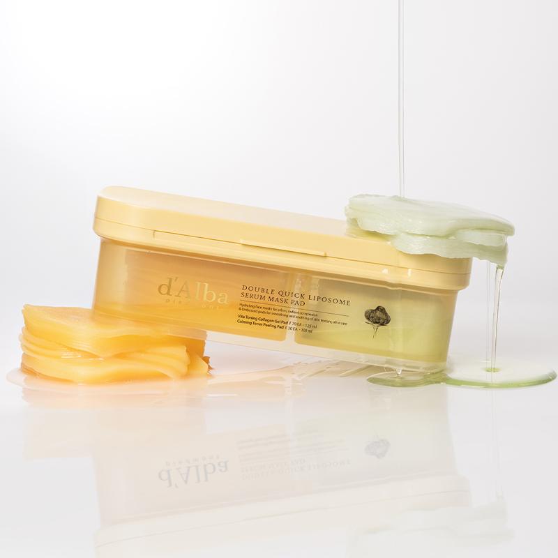 d'Alba Двойная Быстрая Липосомальная Сыворотка Маска-Пэды 225мл 100ШТ