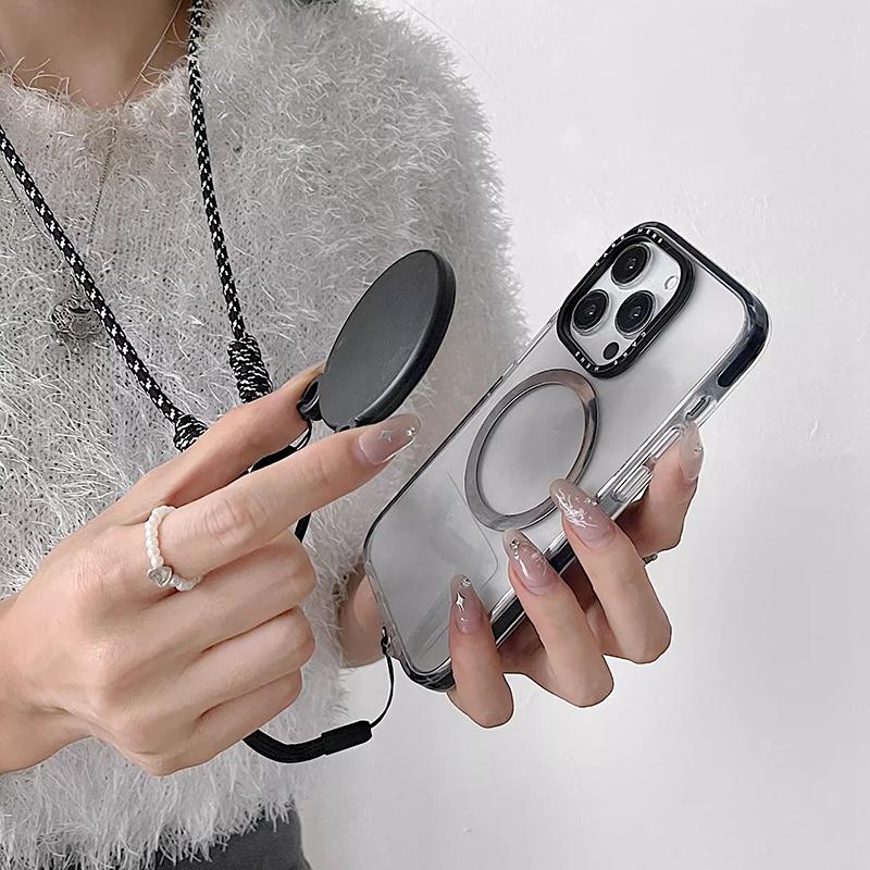 Новый держатель для ремня Free Hands Magnetic Magsafe Clip Mount Backpack Mobile Phone Clip Holder Hook Spring Rope Unisex Universal