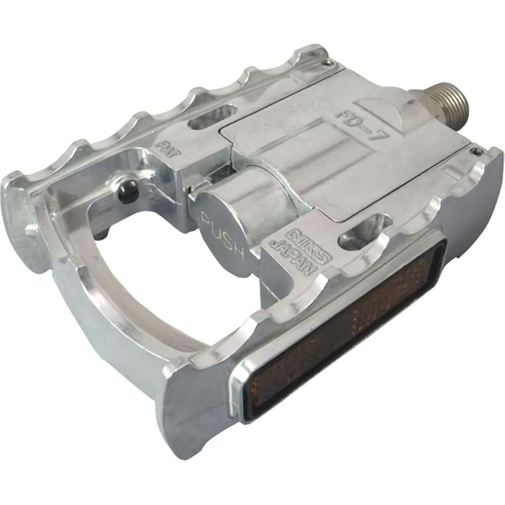 MKS Folding Aluminum Bicycle Pedals FD-7 Silver Lightweight Durable Design