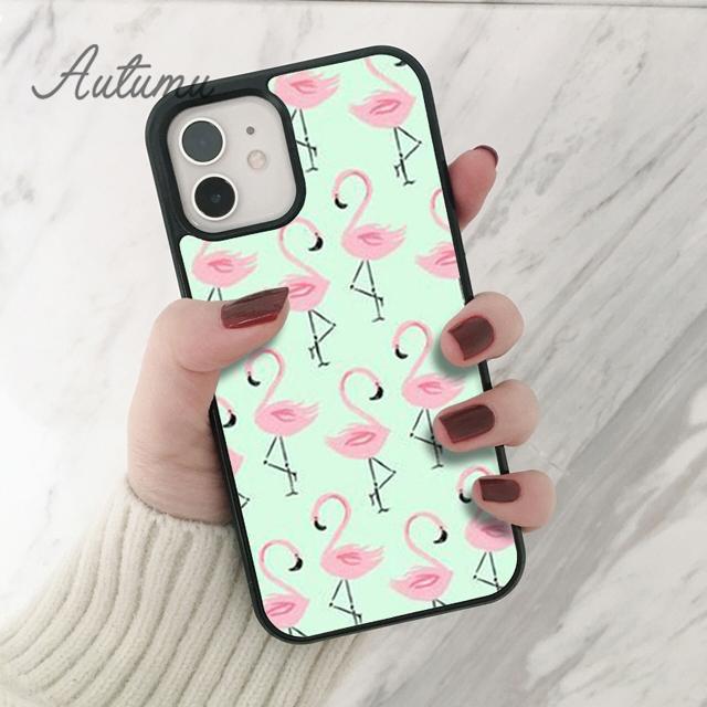 Чехол для телефона Back Red Bird Flamingos для iPhone 11 12 13 14 Pro Max mini XR XS SE 2020 7 8 Plus Samsung Galaxy S21 S22