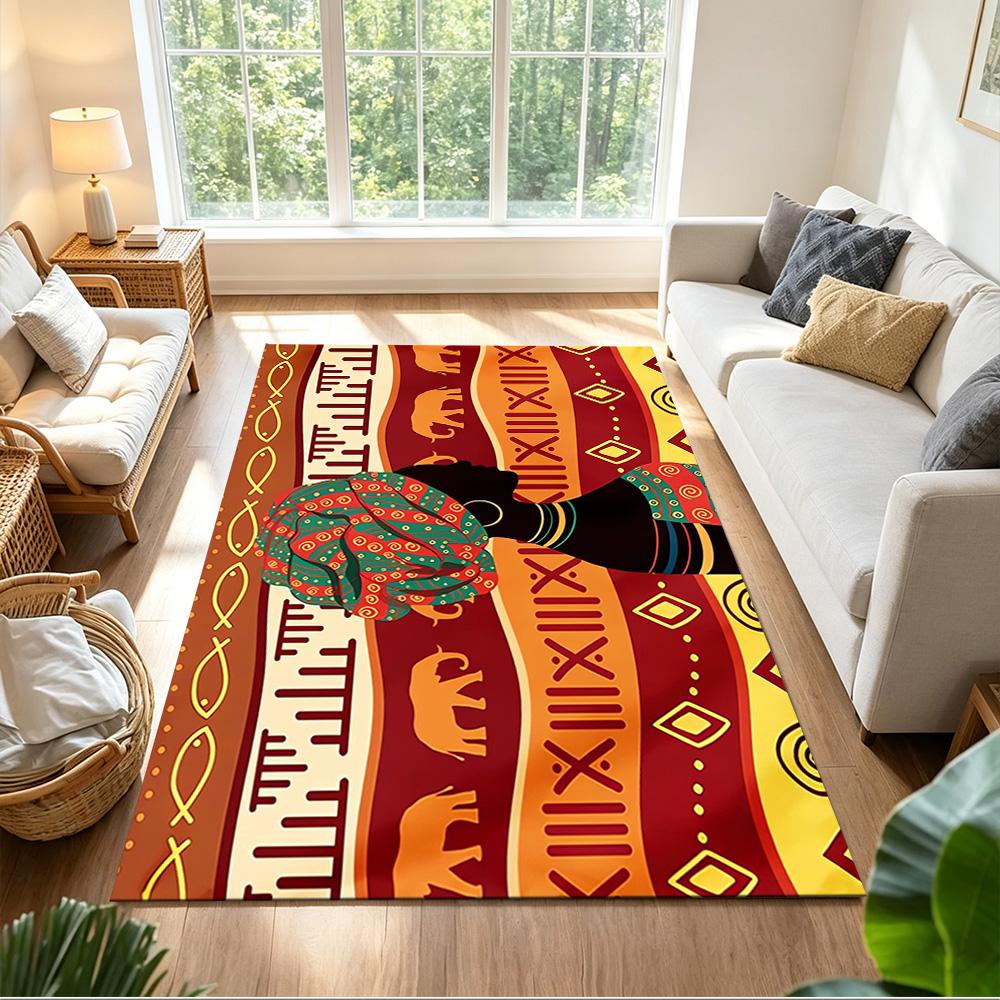African Heritage And Tradition Non-Slip Home Carpet Design for Office Decor Living Room Bedroom Gift