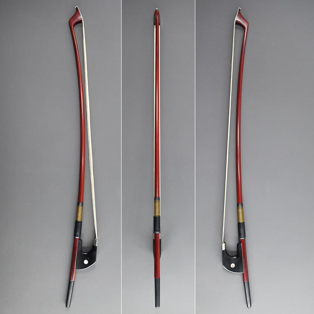 VINGOBOW German Double Bass Bow, Advanced, 12 Size, Pernambuco, Performance