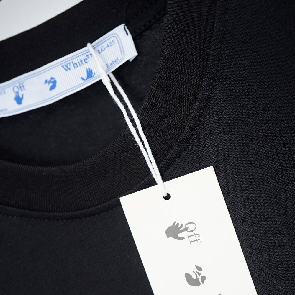 Off-White Летняя мужская и женская футболка оверсайз из чистого хлопка с разноцветной вышивкой стрел, уличный стиль