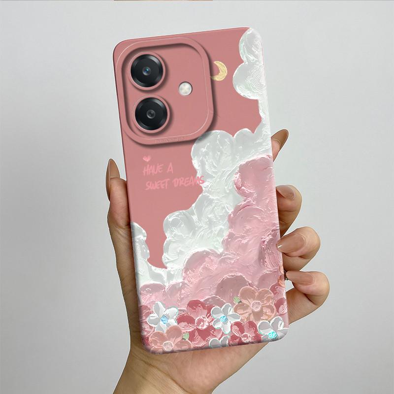 For OPPO A3 4G Phone Case A40 A40m CPH2669 CPH3669 Soft Silicone Sweet Painted Funda Coque Cartoon Printed Protective Back Cover