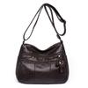 New Women's Bag Soft Leather Texture Messenger Bag Large Capacity Casual Shoulder Bag Simple Large Capacity Small Square Bag
