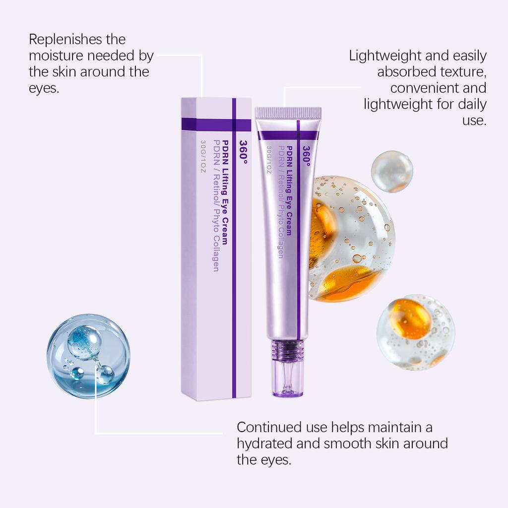 PDRN Lifting Eye Cream Reduce Crow's Feet Dark Circles Puffiness Smooth Anti Wrinkle Tightening Firming Moisturizing Eye Care