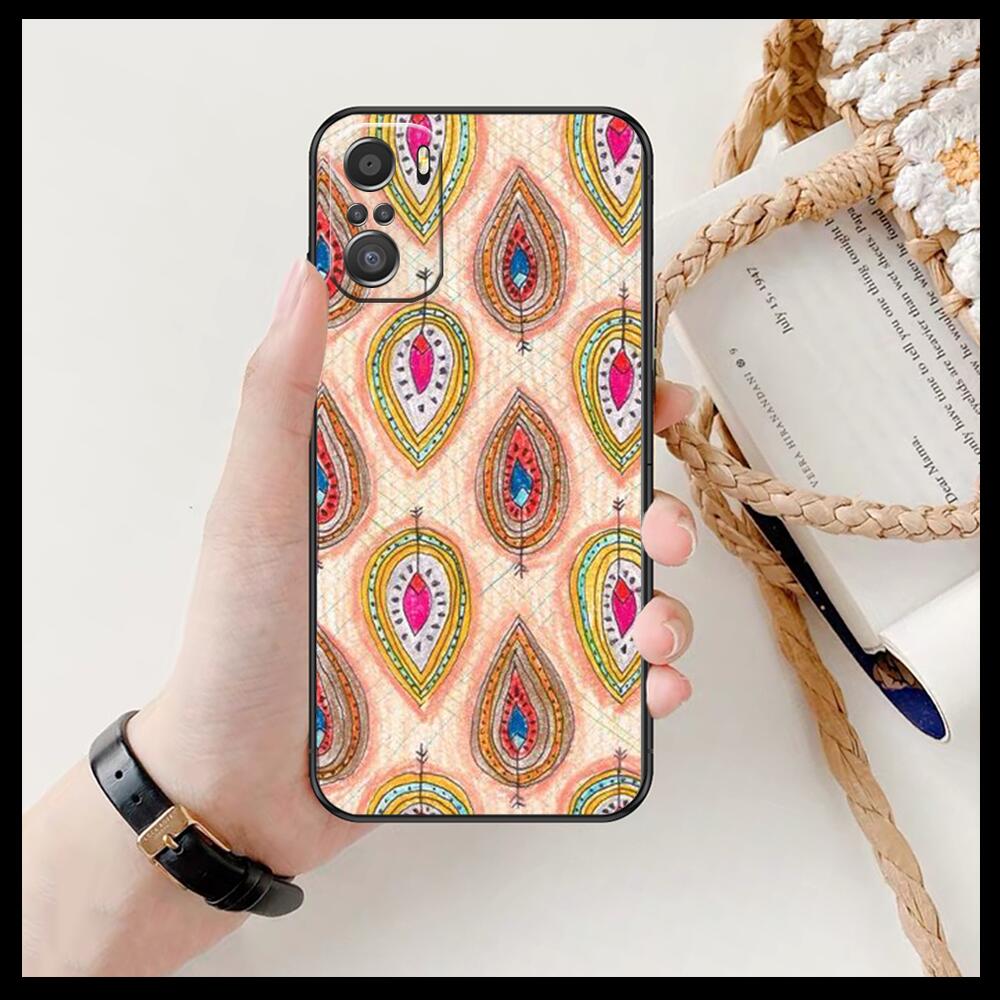 Art Flowers Banana Leaf Phone Case For Xiaomi Redmi 11 Lite Pro Ultra 10 9 8 MIX 4 FOLD 10T Black Cover Silicone Back Prett