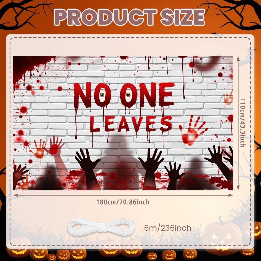 Frightening Scene Blood Splatter Effect Halloween Banner Horror Backdrop Textured Surface Haunted House Background For Party
