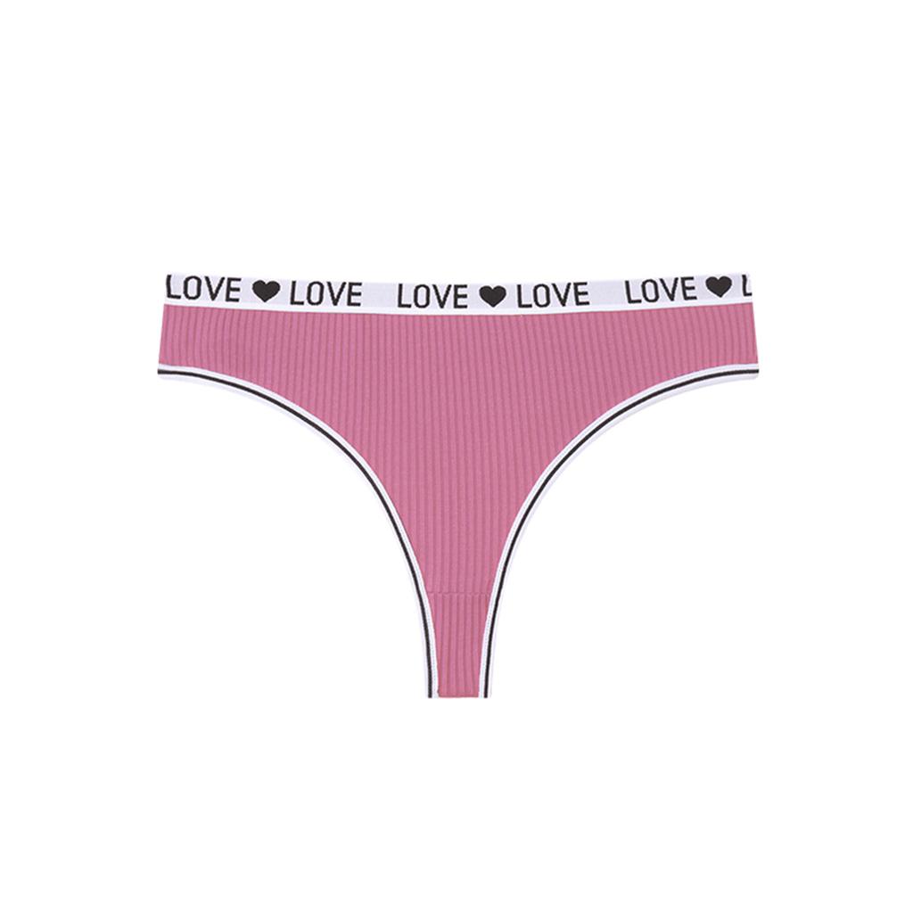 Женские стринги Сексуальные Йога Спорт Буквенный Пояс Низкая посадка Бесшовное Нижнее Белье