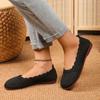 Fashion Women's Shoes On Sale 2024 One Kick Women Flats Autumn Round Toe Breathable Mesh Solid Solft Sole Casual Flats Large Size Shoes