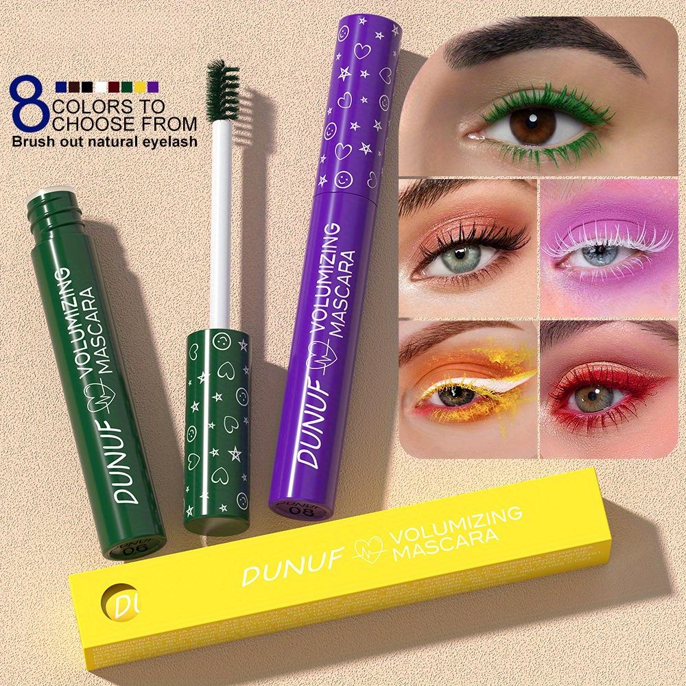 Green Mascara Volumizing Lengthening and Curling Waterproof Mascara for All Skin Types Smudge-Proof Fine Brush for Easy Application