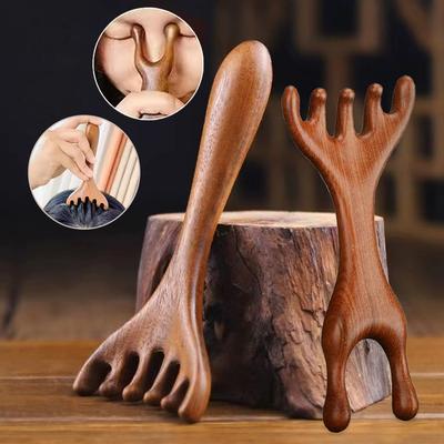 Массажная деревянная расческа Многофункциональная меридианная массажная расческа Расслабляющий массажер для кожи головы Уменьшает выпадение волос Массаж тела Гуаша Натуральный