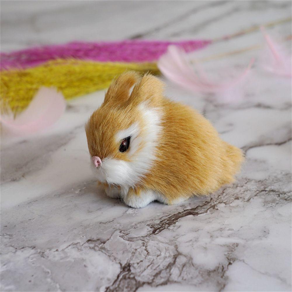 Decoration Lifelike Animal Desktop Furnishings Plush Toys Easter Rabbits Simulation Rabbit Model