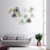 Elegant Metal Floral Wall Hanging with Double Layers Flower Sign for Modern Home Aesthetics for Art Lover House Wife