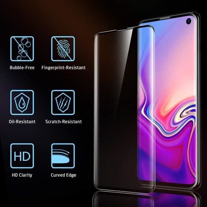 Verre Trempé pour Samsung Galaxy S10, Film Protection Écran [3D Couverture Intégrale] pour Samsung Galaxy S10