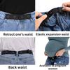 Stretch Trousers Waist Belt Buckle Free Elastic Waist Extenders Elastic Expansion Buckle  Women Men