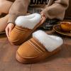 Suede Cotton Slippers Outer Wear 2025 New Plush Thick Bottom Non-slip Home Home Thickened Warm Wool Slippers