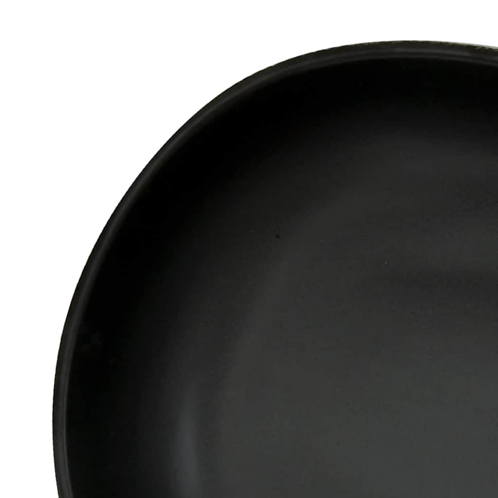 Black and Blue Oval Above Mount Wash Basin 59 x 40 x 14 cm Ceramic