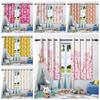 2Pcs Fresh Flowers Window Curtains Children Bedroom Living Room Apartment Indoor Outdoor Thermal Insulated Blackout Curtain