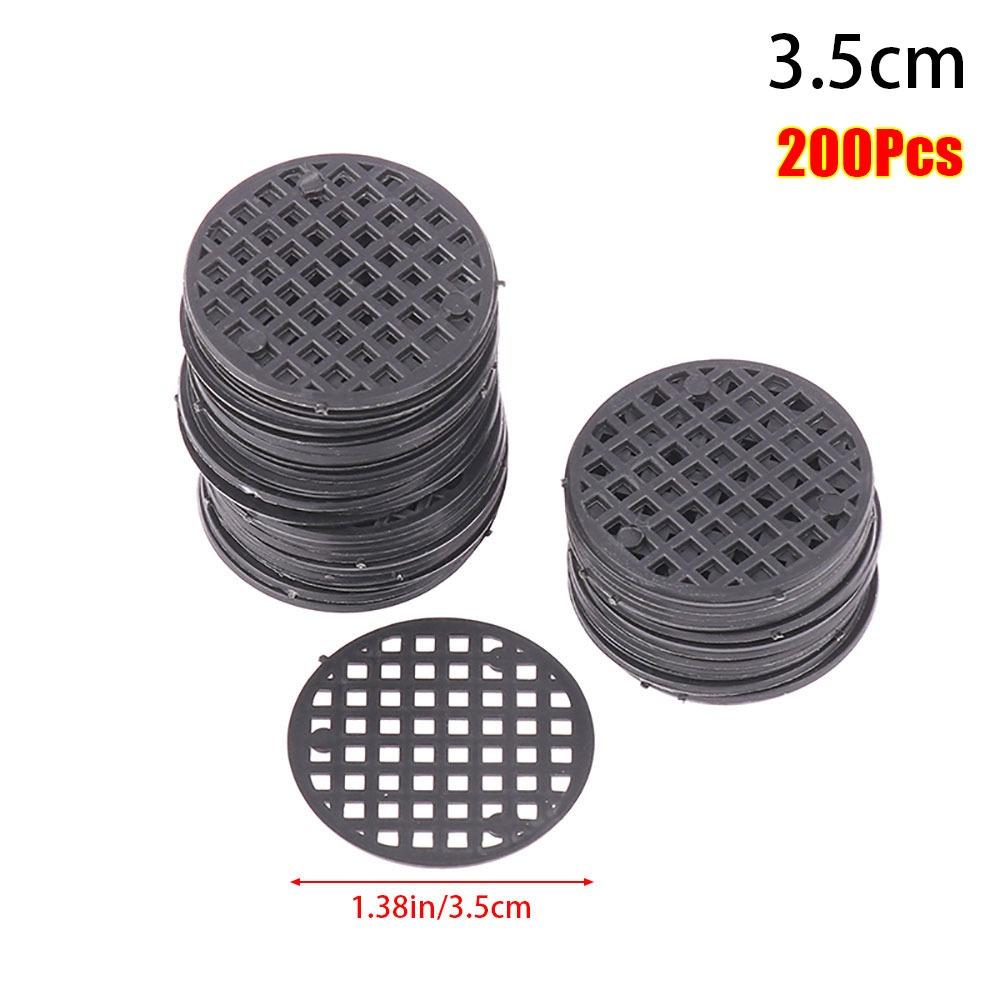 100/200/300Pcs Hole Bonsai Basin Grid Bottom Pad Plastic Round Mesh Grid Mat Flowerpot Gasket
