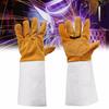 New Durable Welding Welder Work Soft Cowhide Leather Plus Gloves Hand Protection