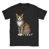 Crazy Cat Sitting Tshirt Unisex Crewneck 100 Cotton T Shirts Short Sleeve Tees New Arrival Clothes