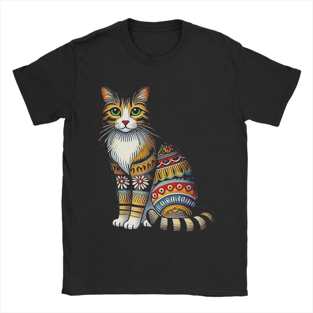 Crazy Cat Sitting Tshirt Unisex Crewneck 100 Cotton T Shirts Short Sleeve Tees New Arrival Clothes