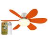 E27 Socket Fan LED Light E27 Base 42cm Indoor Ceiling Fan Light Dimmable Low Profile Ceiling Fan for Bedroom Living Room Kitchen