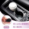 Non-Slip Car Coasters, Silicone Cup Holder, Footprint Drink Holder, Heat-Resistant, Washable, Black, Round, 70mm Diameter, Pack of 2
