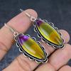 Двухцветный турмалин драгоценный камень 925 стерлинговое серебро ювелирное изделие серьга 2,44"