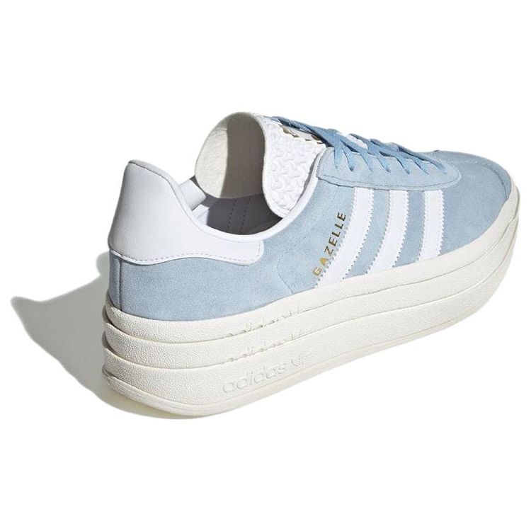 adidas Женские кроссовки Gazelle Bold Clear Sky Синие облака-белые золотисто-металлические ID6991