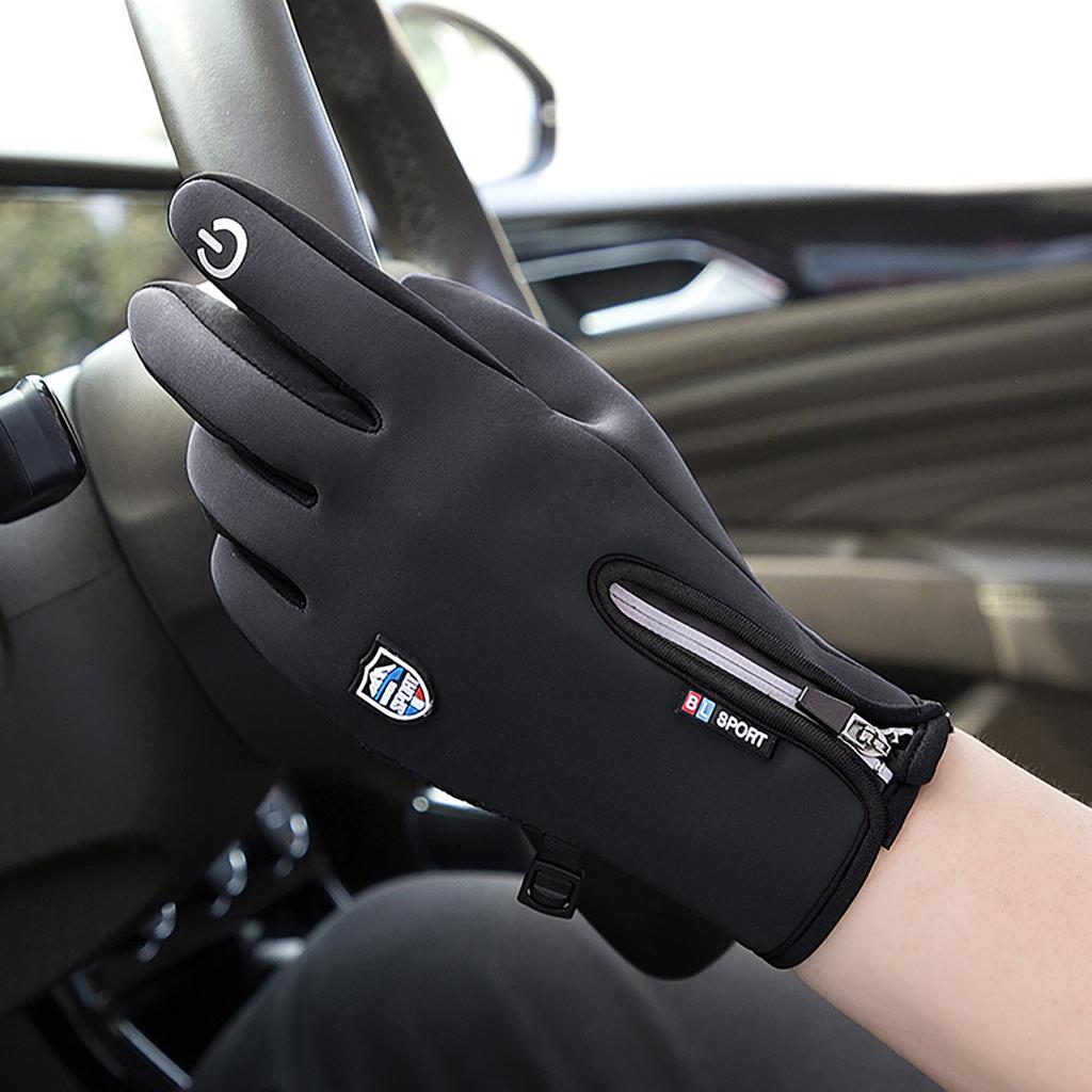 Touchscreen Fleece Insulated Gloves, Thermal Windproof Snow-Proof Warm Gloves Winter Sports Ski Riding Bike Mittens
