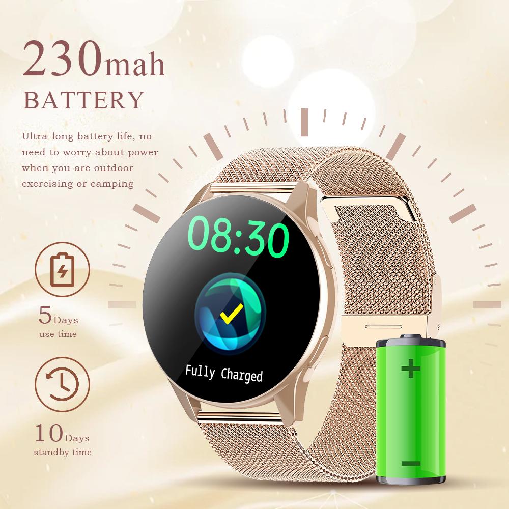 LIGE Women Smart Watch Bluetooth Call Sports Waterproof Smart Watch For Android iOS