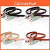 Womens Minimalist Pu Leather Belt With Geometric Buckle For Business And Casual Looks