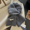 18-color scarf women's winter high-end soft waxy season warm thickened knitted wool couple scarf Korean