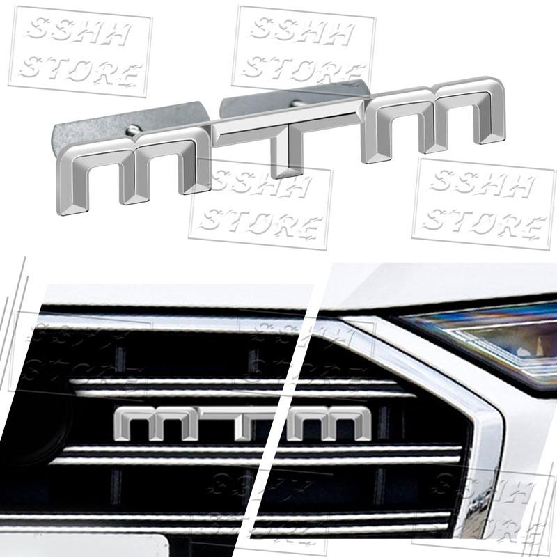 1Pc 3D Metal MTM Logo Front Grille Emblem Sticker For VW Golf Passat Jetta Touareg Tiguan RS5 RS4 RS6 Rear Tail Trunk Bumper Decor