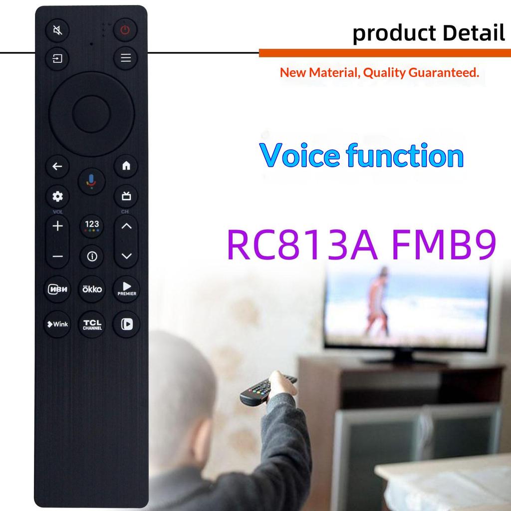 RC813A FMB9 Пульт дистанционного управления с голосовым управлением для телевизора TCL, дальность 10 м, сменный контроллер для телевизора