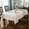 Elegant Faux Leather Waterproof Tablecloth Dining Coffee Table Cover With Lace Rectangle Square Round Anti -Stain Non -Slip Luxury