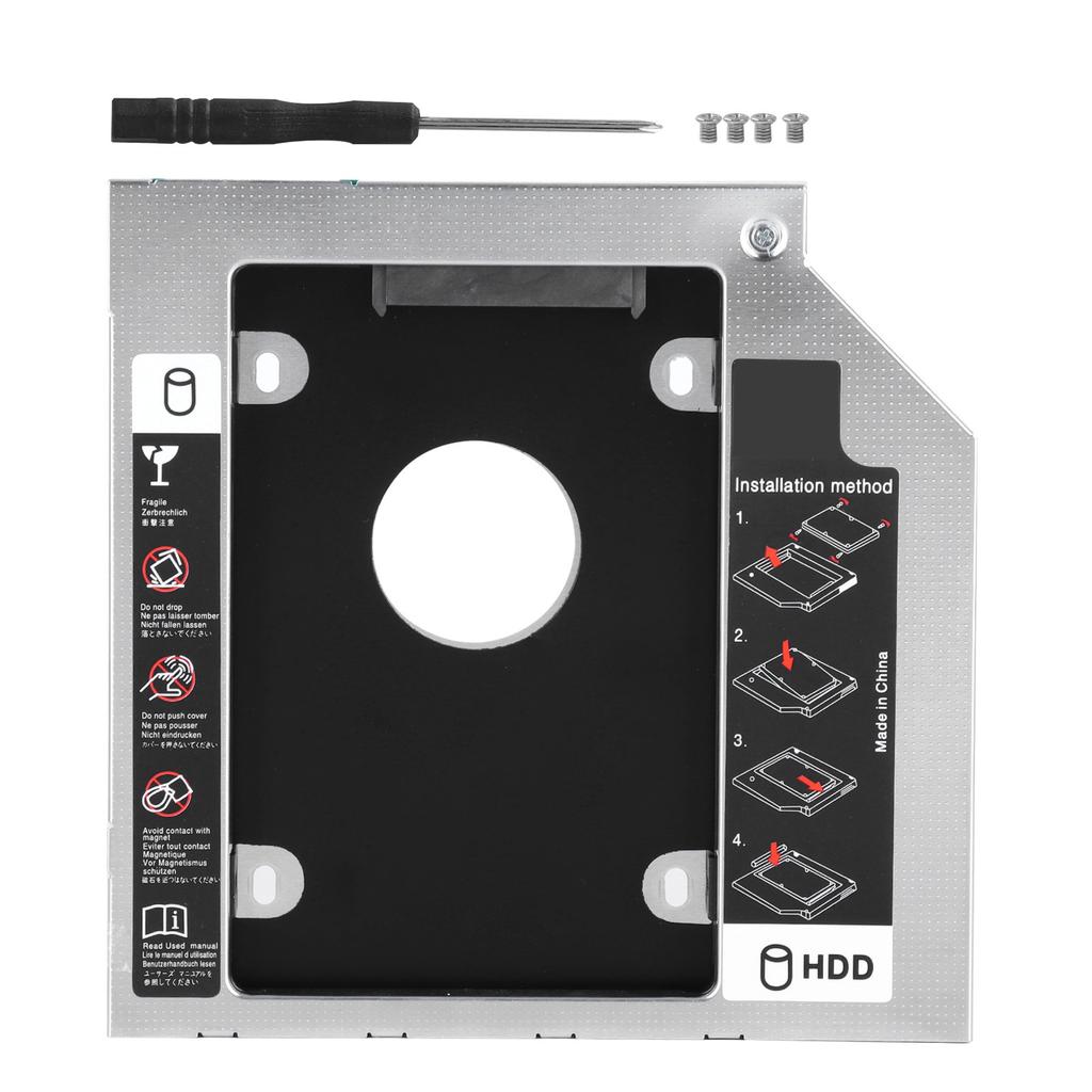 SATA3.0 HDD Caddy 9.5мм 12.7мм Универсальный Второй Алюминиевый Сплав Компьютерные Аксессуары для Ноутбука9.5мм (Не включать Hard