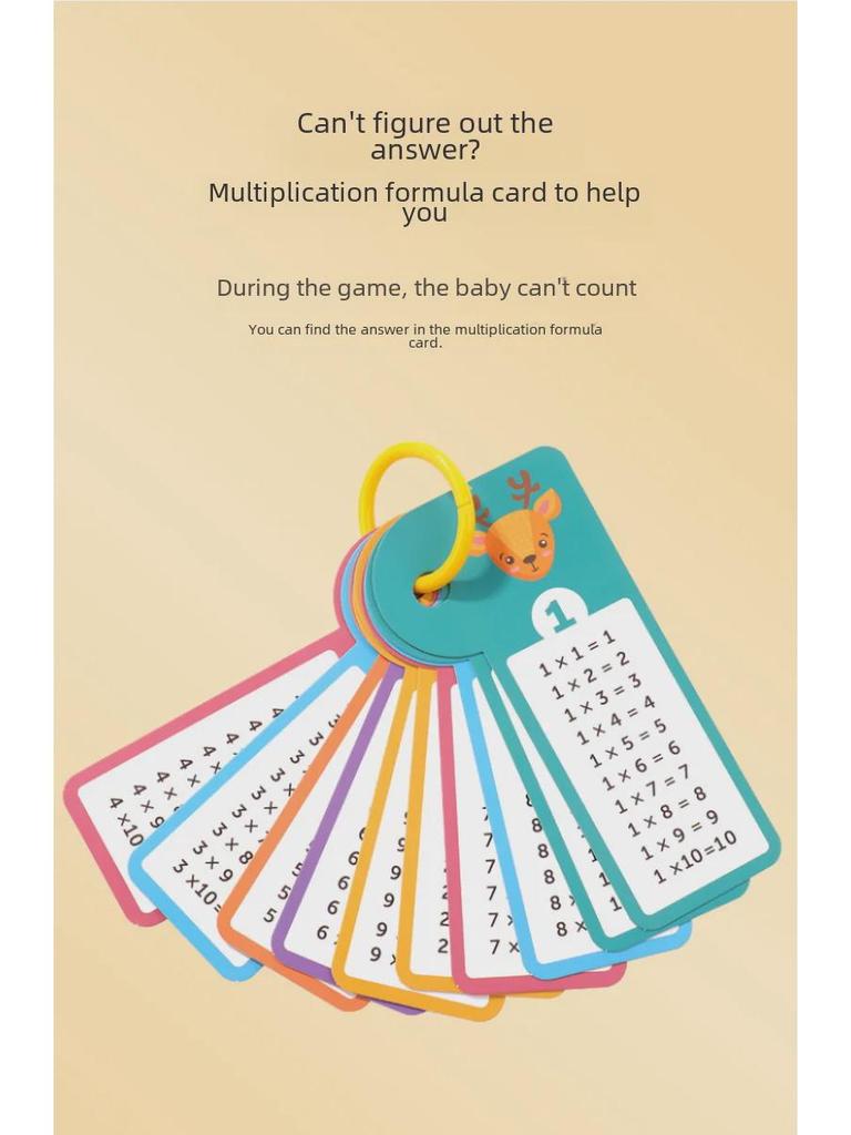 Colorful 3-in-1 Children's Early Education Puzzle: Multiplication Table & 1-100 Number Toys