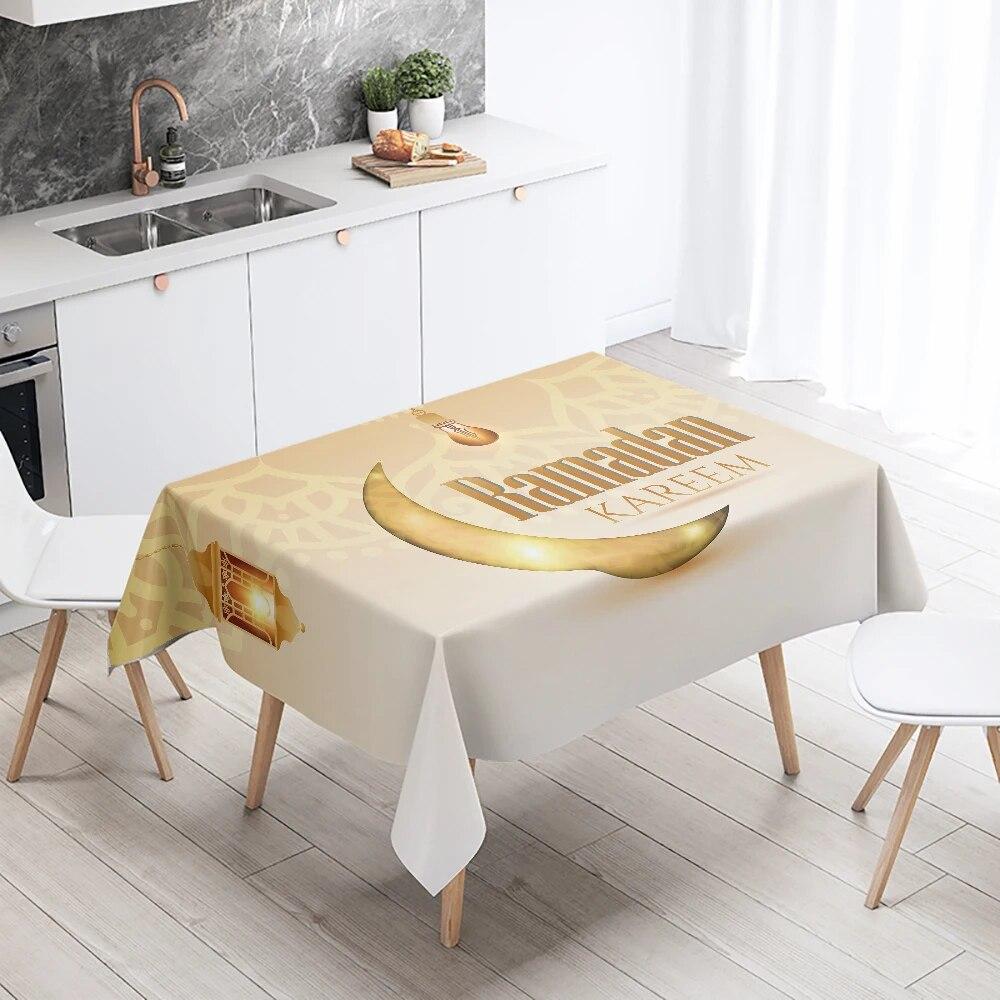 Рамадан Карим украшение дома скатерть исламская мусульманская мечеть украшение скатерть водостойкая и грязеотталкивающая